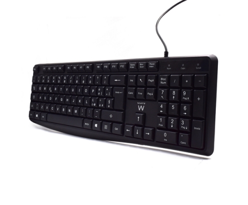 Ewent EW3000 teclado Oficina USB QWERTY Italiano Negro