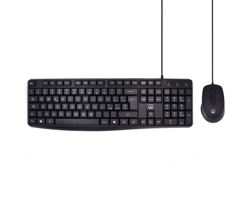 Ewent EW3005 teclado Ratón incluido Oficina USB QWERTY Italiano Negro