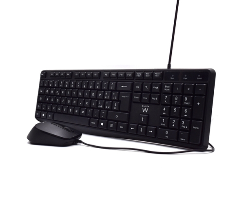 Ewent EW3005 teclado Ratón incluido Oficina USB QWERTY Italiano Negro