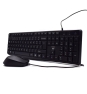 Ewent EW3007 teclado Ratón incluido Oficina USB QWERTY Portugués Negro