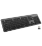 Ewent EW3296 teclado Universal RF inalámbrica + USB QWERTY Español Negro, Gris