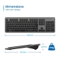 Ewent EW3296 teclado Universal RF inalámbrica + USB QWERTY Español Negro, Gris