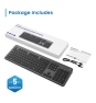 Ewent EW3296 teclado Universal RF inalámbrica + USB QWERTY Español Negro, Gris