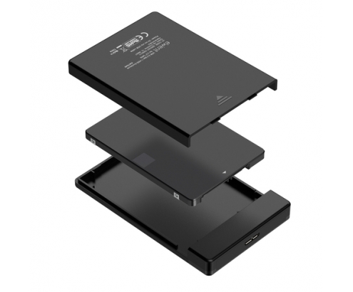 Ewent EW7049 caja para disco duro externo Carcasa de disco duro/SSD Negro 2.5