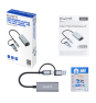 Ewent EW9819 hub de interfaz USB 3.2 Gen 1 (3.1 Gen 1) Type-A + Type-C 1000 Mbit/s Gris