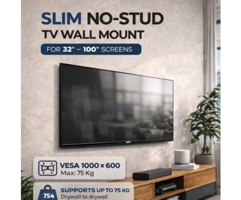 EWENT Montaje de pared para televisores delgados y sin montantes para pantallas de 32