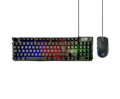 Ewent PL3200 teclado Ratón incluido Juego USB QWERTY Italiano Negro