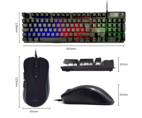 Ewent PL3200 teclado Ratón incluido Juego USB QWERTY Italiano Negro