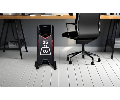 Ewent Soporte Ajustable en X con Ruedas para CPU