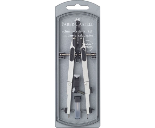 Faber-Castell 174014 compás Negro, Acero inoxidable 1 pieza(s)