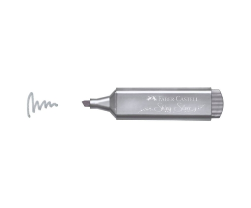 Faber Castell textliner 46 Caja de marcadores fluorescentes plata metalico