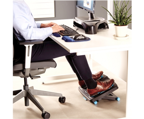 Fellowes 8068001 soporte para el apoyo de pies Azul, Carbón vegetal, Gris