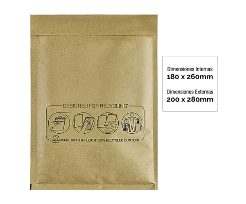 Fellowes Bolsa Burbujas Acolchada Bankers Box Nº 14 (180x260) Pack 100 Uds