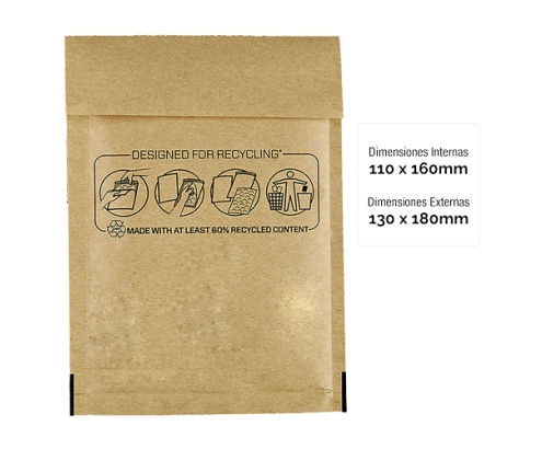Fellowes Bolsa Burbujas Acolchado Bankers Box Nº 11 (110x160) Pack 10 Uds