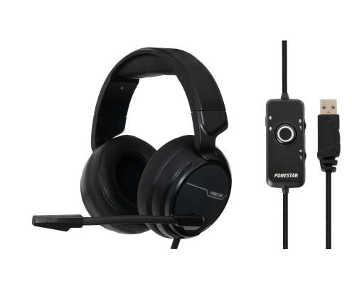 Fonestar WIN-U auricular y casco Auriculares Alámbrico Diadema Juego Negro