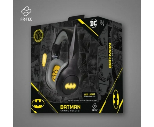 FR-TEC DC BATMAN Auriculares Gaming Negros