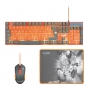 FR-TEC PC Dragon Ball Super PACK Keyboard + Mouse + Mousepad teclado Ratón incluido USB Gris, Naranja 