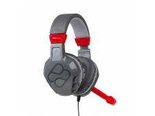 FR-TEC Samus Auriculares Alámbrico Diadema Juego Negro, Gris, Rojo