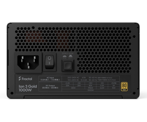 Fractal Design Ion 3 Gold 1000W unidad de fuente de alimentación 24-pin ATX ATX Negro