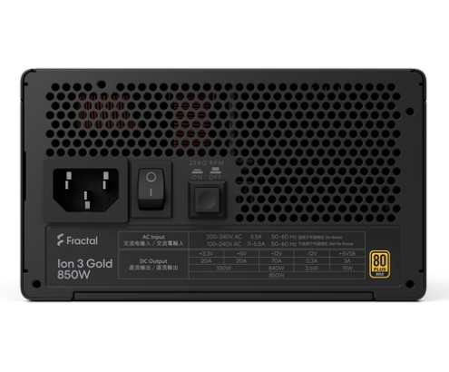 Fractal Design Ion 3 Gold 850W unidad de fuente de alimentación 24-pin ATX ATX Negro