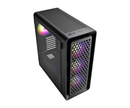 FSP CUT593A Carcasa Full Tower mITX, mATX, ATX, E-ATX Negro ARGB