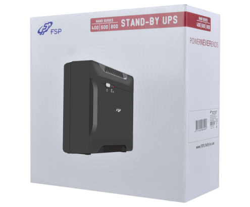 FSP Nano 600 sistema de alimentación ininterrumpida (UPS) En espera (Fuera de línea) o Standby (Offline) 0,6 kVA 360 W 2 salidas AC