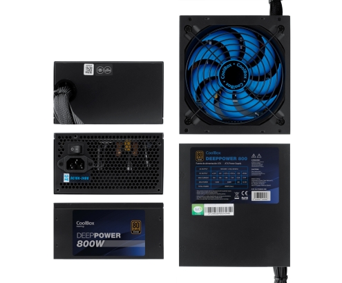 FUENTE ALIMENTACION ATX 800W COOLBOX DEEPGAMING 800-BZ 80+ BRONZE DG-PWS800-85B