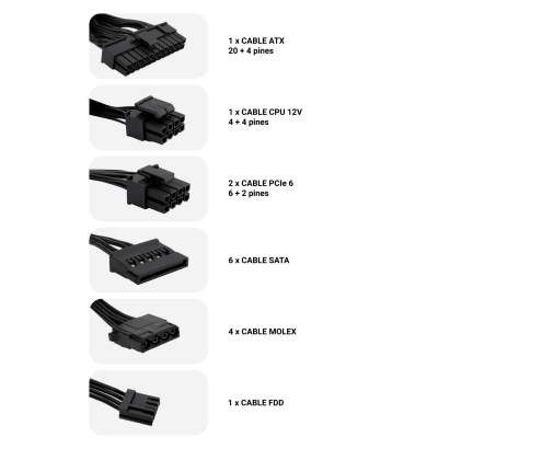 FUENTE ALIMENTACION ATX 800W COOLBOX DEEPGAMING 800-BZ 80+ BRONZE DG-PWS800-85B