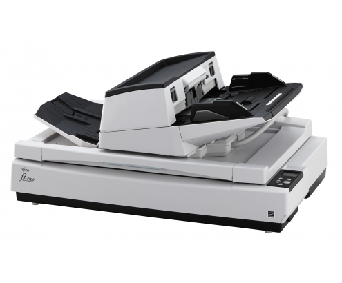 Fujitsu fi-7700 Escáner de superficie plana y alimentador automático de documentos (ADF) 600 x 600 DPI A3 Negro, Blanco