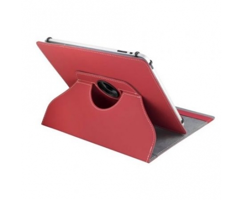 Funda tablet evitta universal 9p a 10.1p rotacion 360 interior atorciopelado sistema banda ancha rojo EVUN000038