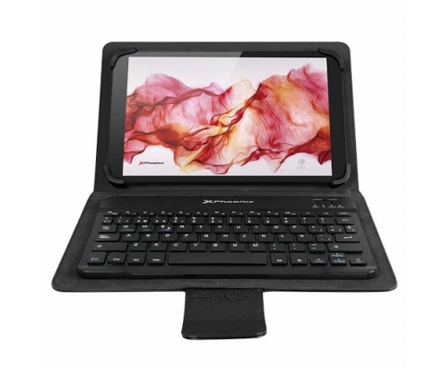 funda tablet phoenix universal teclado bluetooth slim magnetico negro PHKEYBTCASE9-10B+