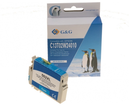 G&G NP-R-0502XLC cartucho de tinta 1 pieza(s) Compatible Alto rendimiento (XL) Cian