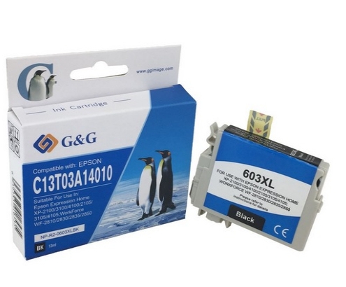 G&G NP-R-0603XLBK cartucho de tinta 1 pieza(s) Compatible Negro