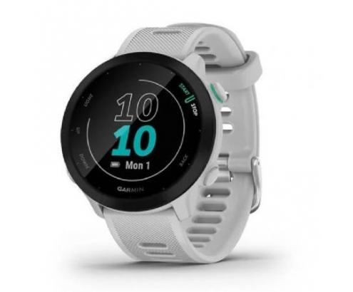 Garmin Forerunner 55 Smartwatch notificaciones frecuencia cardiaca gps blanco
