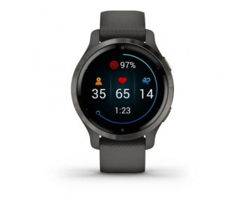 Garmin Venu 2S Smartwatch notificaciones frecuencia cardiaca gps negro gris pizarra