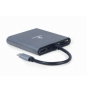 Gembird A-CM-COMBO6-01 hub de interfaz USB 3.2 Gen 1 (3.1 Gen 1) Type-C 5000 Mbit/s Gris