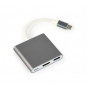 Gembird A-CM-HDMIF-02-SG Adaptador gráfico USB 3840 x 2160 Pixeles Gris