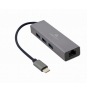 Gembird A-CMU3-LAN-01 hub de interfaz USB 3.2 Gen 1 (3.1 Gen 1) Type-C 5000 Mbit/s Gris