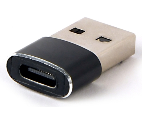 Gembird A-USB2-AMCF-02 cambiador de género para cable USB A USB C Negro