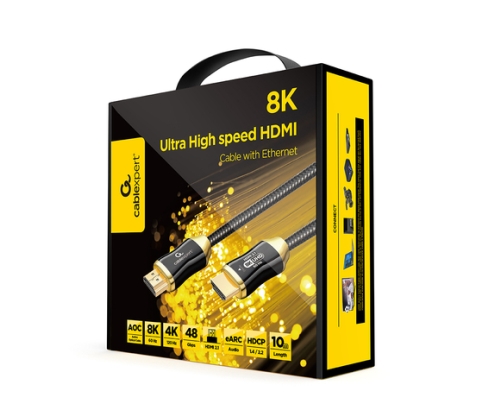 Gembird Active Optical AOC HDMI 10m cable HDMI HDMI tipo A (Estándar) Negro, Oro