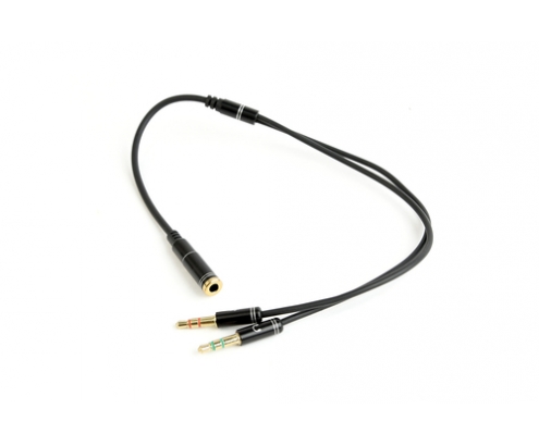 Gembird !Adapter audio stereo 3.5mm mini Jack/4PIN/ cable de audio 0,2 m 3,5mm 2 x 3.5mm Negro