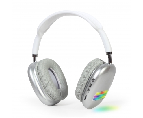 Gembird BHP-LED-02-W auricular y casco Auriculares Inalámbrico Diadema Llamadas/Música Bluetooth Blanco