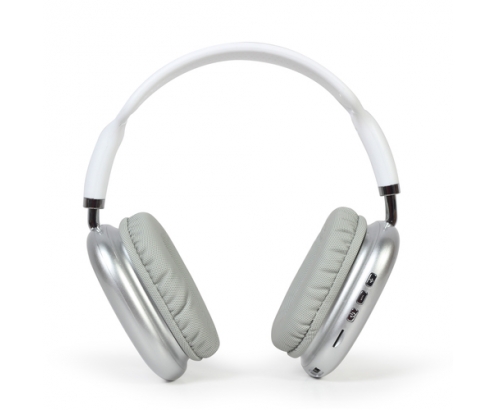 Gembird BHP-LED-02-W auricular y casco Auriculares Inalámbrico Diadema Llamadas/Música Bluetooth Blanco