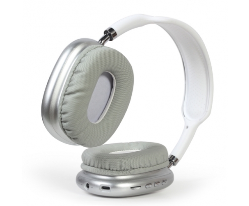 Gembird BHP-LED-02-W auricular y casco Auriculares Inalámbrico Diadema Llamadas/Música Bluetooth Blanco