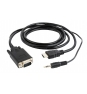 Gembird CC-DP-HDMI-5M adaptador de cable de vÍ­deo HDMI + 3.5mm VGA (D-Sub) Negro