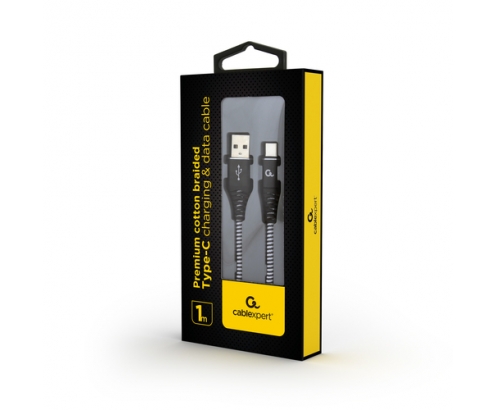 Gembird CC-USB2B-AMCM-1M-BW cable USB USB 2.0 USB A USB C Negro, Blanco