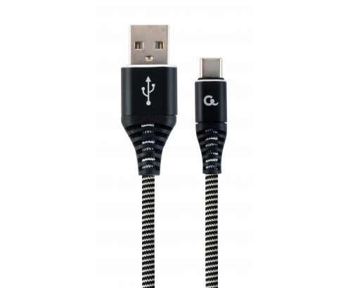 Gembird CC-USB2B-AMCM-2M-BW cable USB USB 2.0 USB A USB C Negro, Blanco