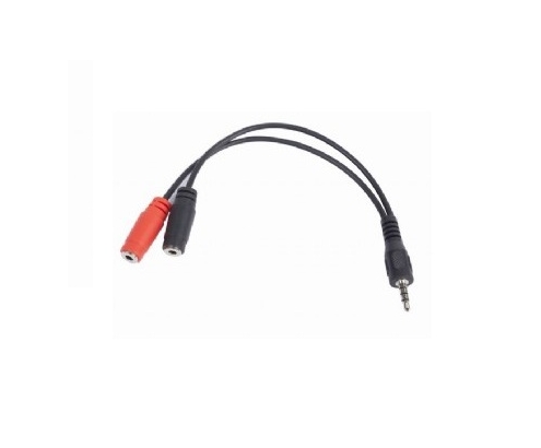 Gembird CCA-417 Cable de audio 3.5mm macho a 2 x 3.5mm hembra 0.2m negro