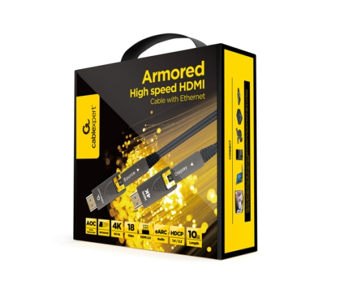 Gembird CCAP-HDMIDD-AOC-10M cable HDMI HDMI Type-A/HDMI Type-D Negro