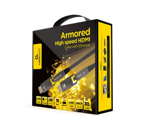 Gembird CCAP-HDMIDD-AOC-30M cable HDMI HDMI Type-A/HDMI Type-D Negro